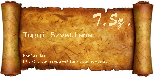 Tugyi Szvetlana névjegykártya